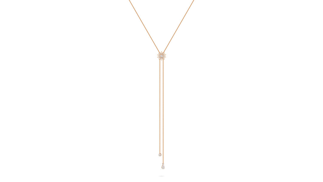 Star-Cut Draped Rose Gold Necklace