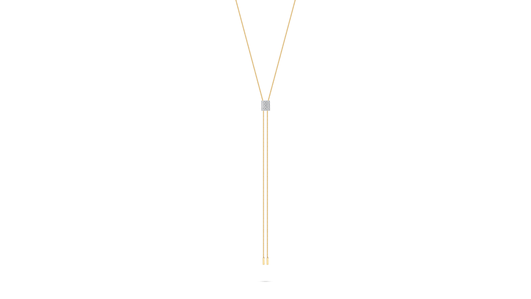 Princess-cut Diamond Draped Necklace